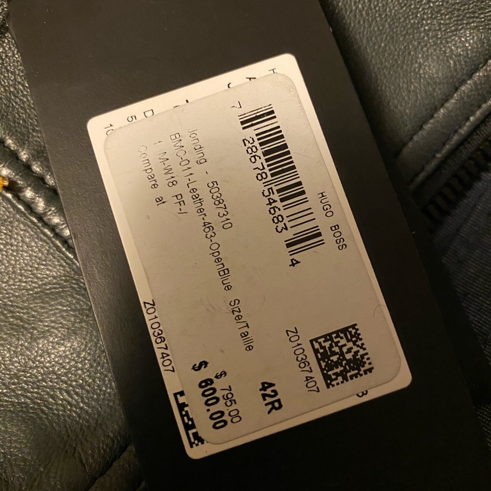 Hugo Boss leather jcket NWT